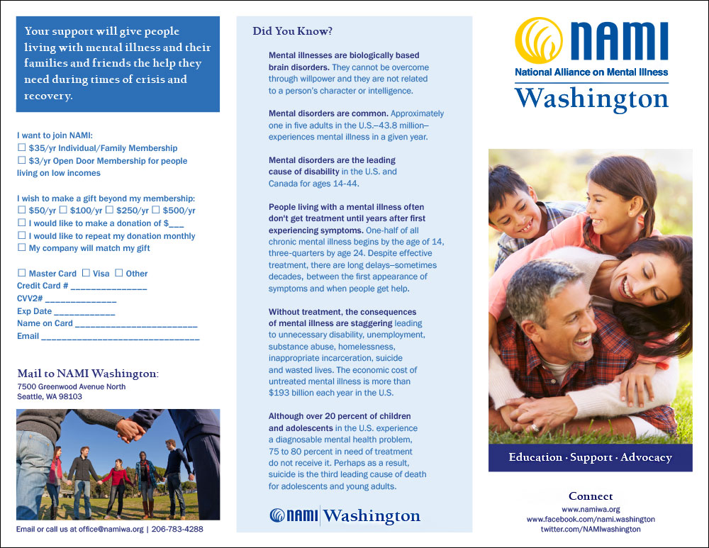 Campaign Brochure for NAMI Washington