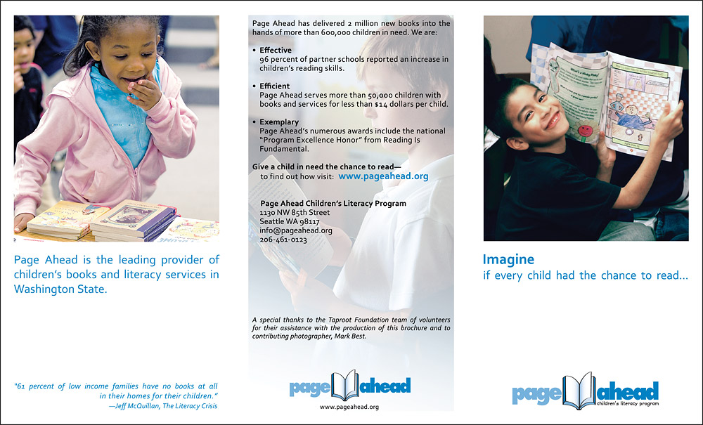 Campaign Brochure for Page Ahead